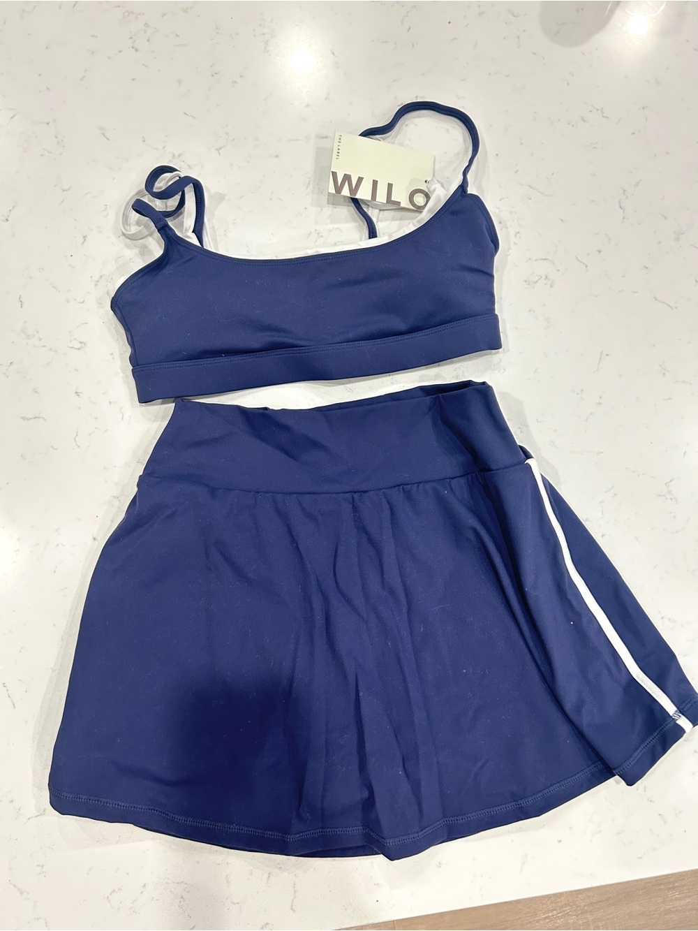🎾 NWT WILO The Label 2-Piece Tennis Set in Navy — Size S - Picture 2 of 4